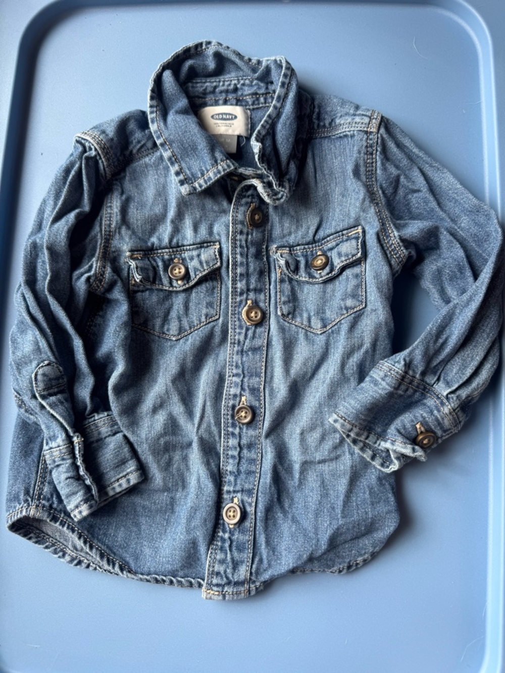 OshKosh B'gosh Light Blue Denim Button-Front Kids Jacket